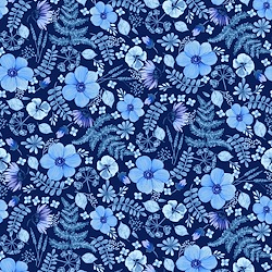 Blue Ink - Large Floral